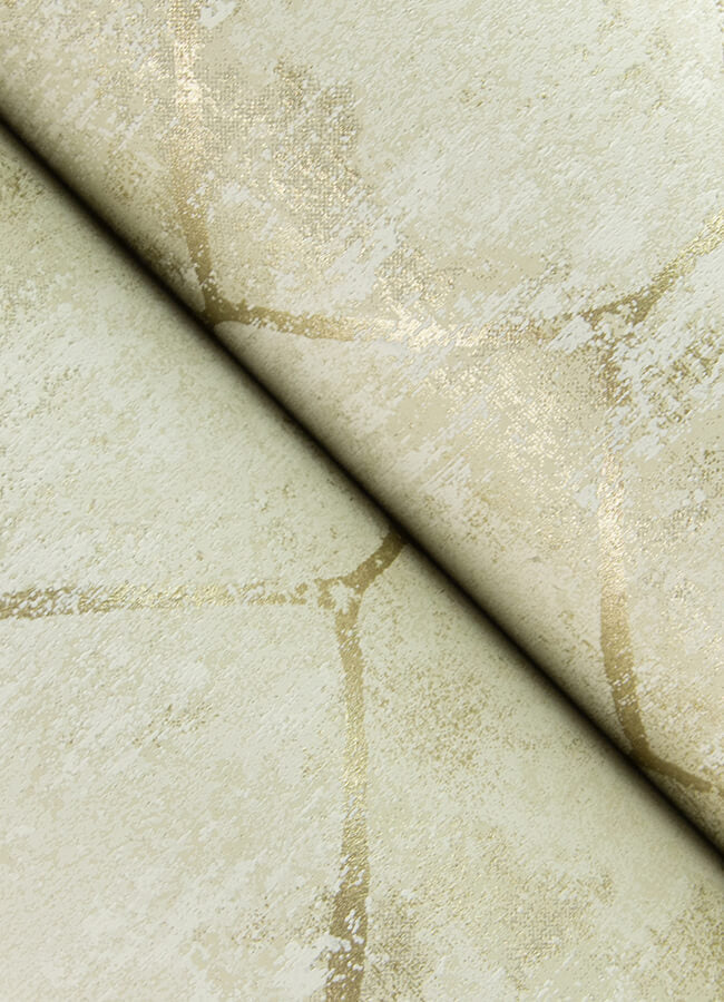rauta-gold-hexagon-tile-wallpaper-york-wallcoverings-4105-86653 - York Wallcoverings Papel pintado
