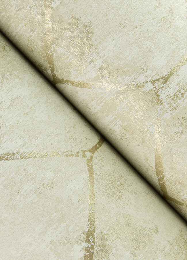 Rauta Gold Hexagon Tile Wallpaper - York Wallcoverings - 4105-86653 - York Wallcoverings Wallpaper