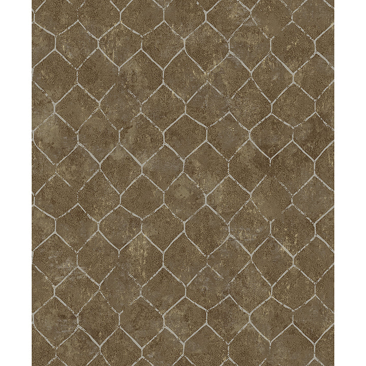 rauta-brass-hexagon-tile-wallpaper-york-wallcoverings-4105-86655
