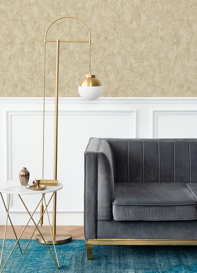 haliya-champagne-metallic-plaster-wallpaper-york-wallcoverings-4105-86659 - York Wallcoverings Wallpaper