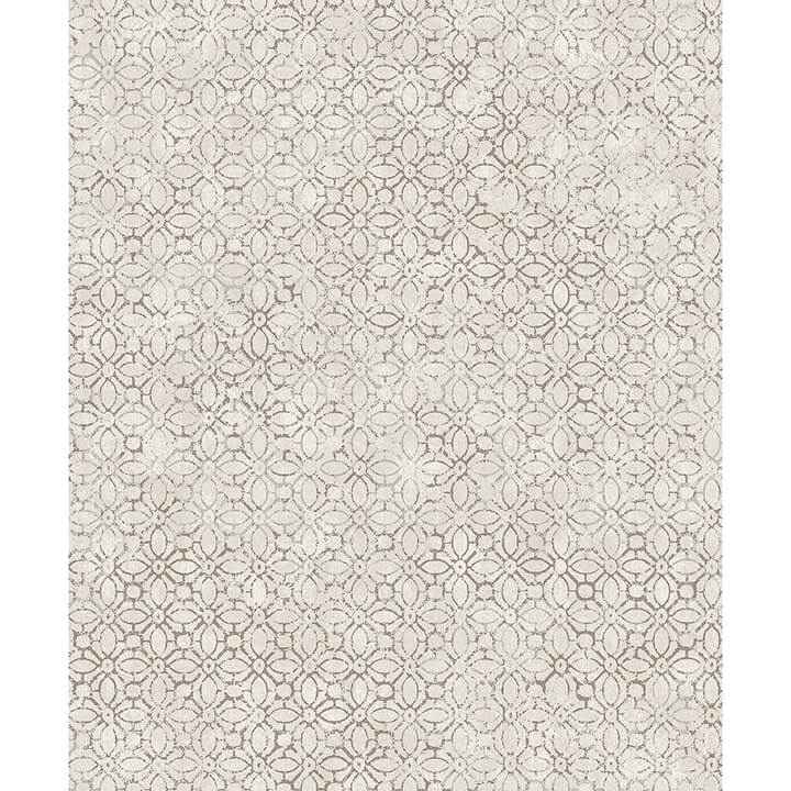 Khauta Silver Floral Geometric Wallpaper - York Wallcoverings - 4105-86666 - York Wallcoverings Wallpaper