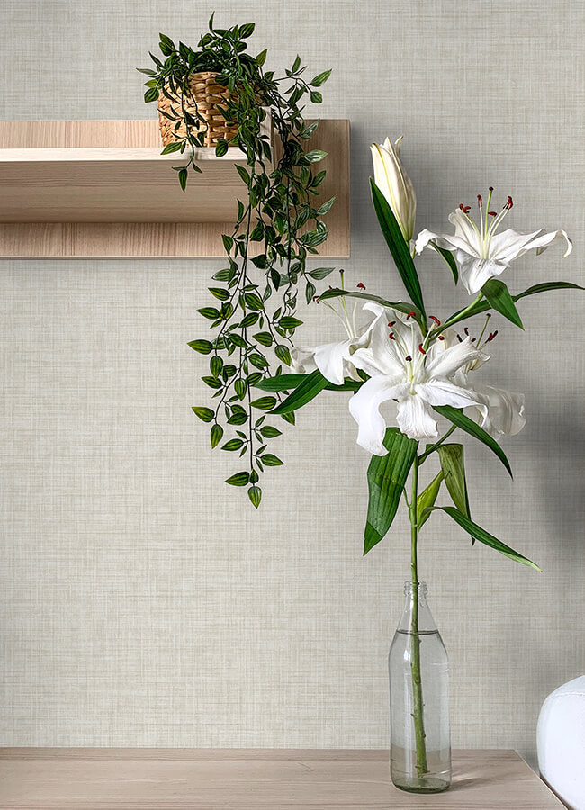 tuckernuck-taupe-linen-wallpaper-york-wallcoverings-4046-24273 - York Wallcoverings Papel pintado