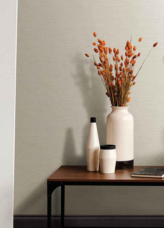 Agave Light Grey Faux Grasscloth Wallpaper - York Wallcoverings - 4046-24281 - York Wallcoverings Wallpaper