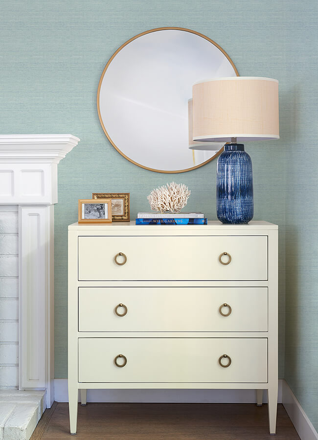 agave-aqua-faux-grasscloth-wallpaper-york-wallcoverings-4046-24282 - York Wallcoverings Papel pintado