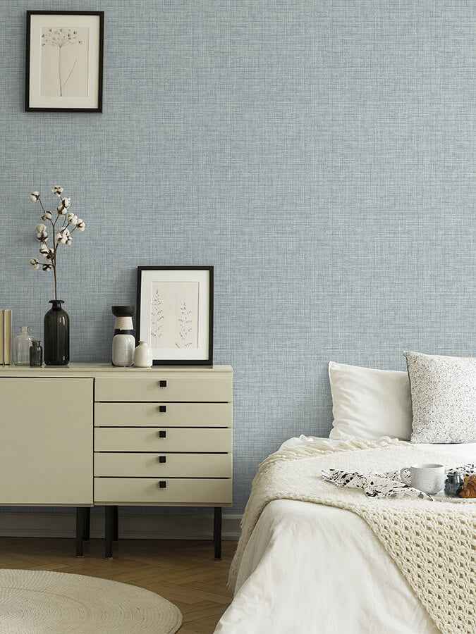 Tuckernuck Slate Linen Wallpaper - York Wallcoverings - 4046-25790 - York Wallcoverings Wallpaper