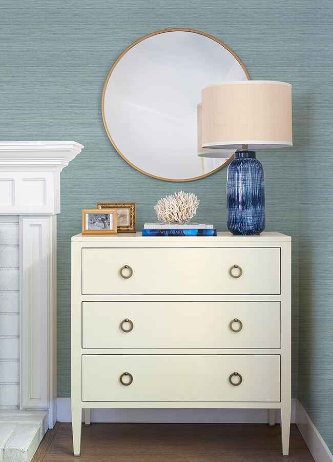 Barnaby Light Blue Texture Wallpaper - York Wallcoverings - 4046-25961 - York Wallcoverings Wallpaper