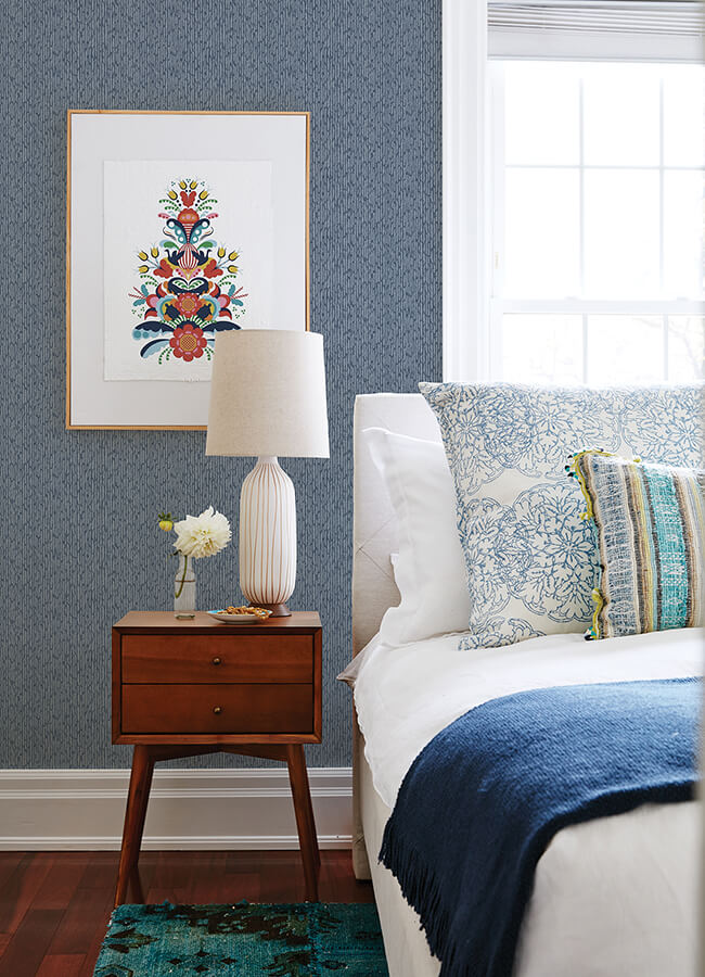 mackintosh-indigo-textural-wallpaper-york-wallcoverings-4046-26127 - York Wallcoverings Papel pintado
