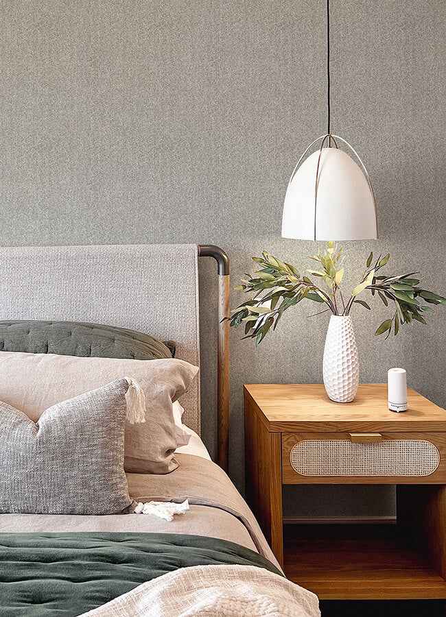 Ashbee Dark Grey Tweed Wallpaper - York Wallcoverings - 4046-26163 - York Wallcoverings Wallpaper