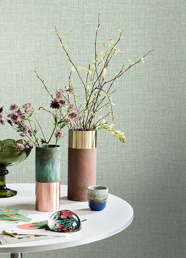 Lanister Green Texture Wallpaper - York Wallcoverings - 4046-26235 - York Wallcoverings Wallpaper