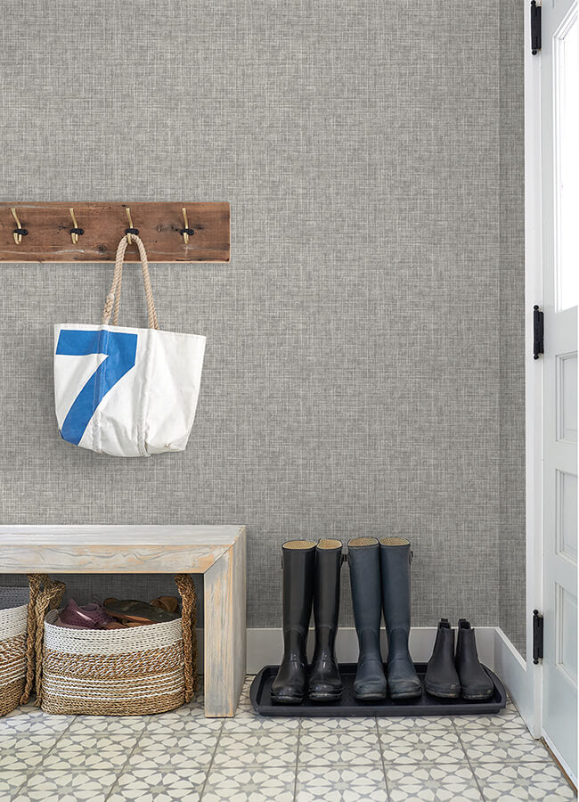 emerson-grey-linen-wallpaper-york-wallcoverings-4046-26354 - York Wallcoverings Papel pintado