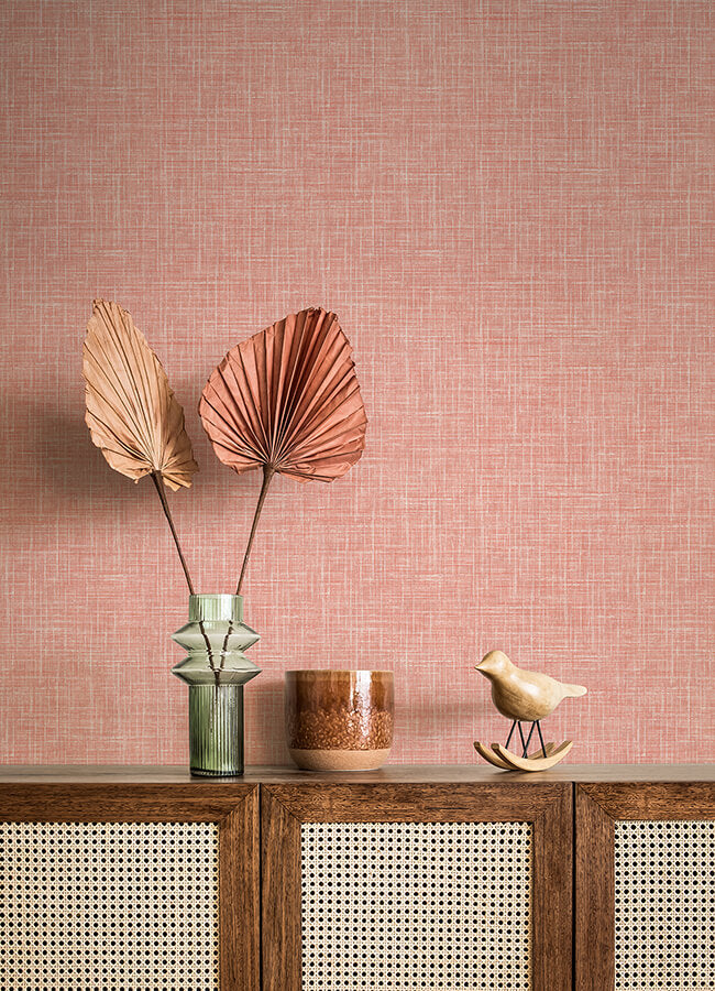 emerson-coral-linen-wallpaper-york-wallcoverings-4046-26355 - York Wallcoverings Papel pintado