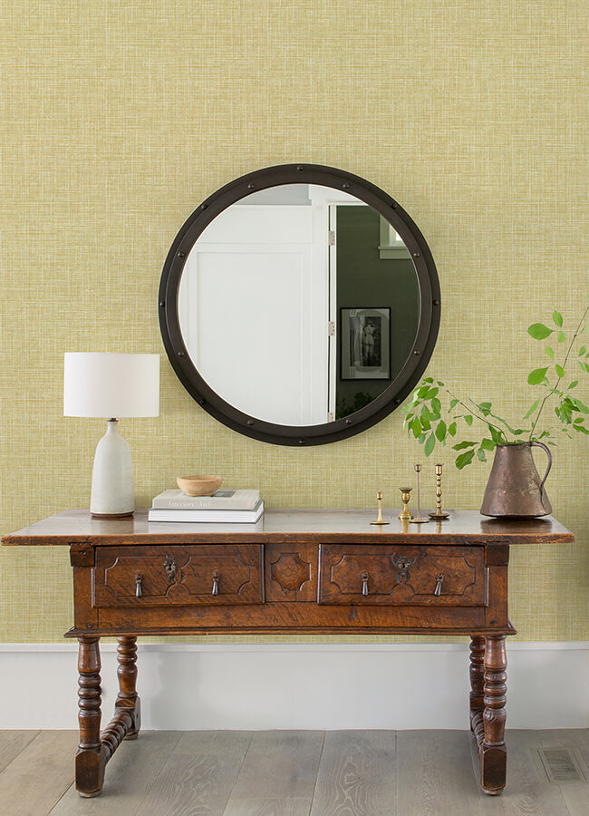 emerson-yellow-linen-wallpaper-york-wallcoverings-4046-26356 - York Wallcoverings Papel pintado