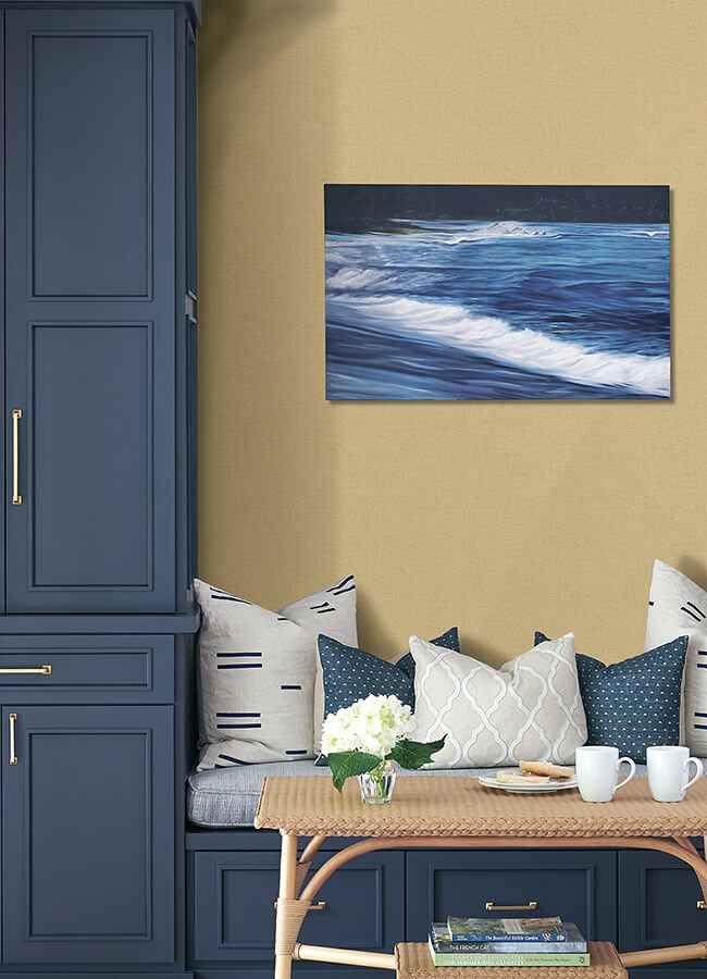 Glen Yellow Texture Wallpaper - York Wallcoverings - 4046-M1698 - York Wallcoverings Wallpaper