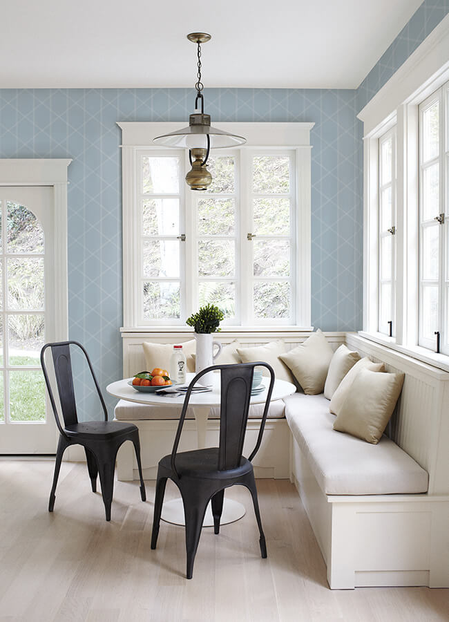 walcott-light-blue-stitched-trellis-wallpaper-york-wallcoverings-4074-26607 - York Wallcoverings Papel pintado
