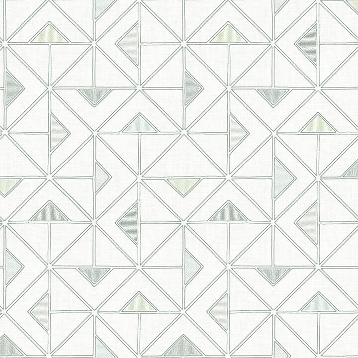 jekyl-green-triangles-wallpaper-york-wallcoverings-4074-26634 - York Wallcoverings Papel pintado