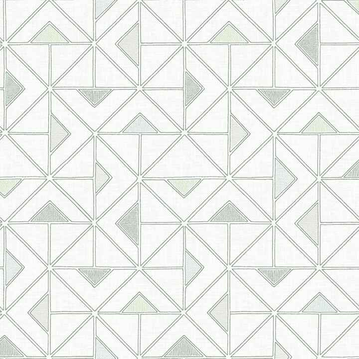 Jekyl Green Triangles Wallpaper - York Wallcoverings - 4074-26634 - York Wallcoverings Wallpaper