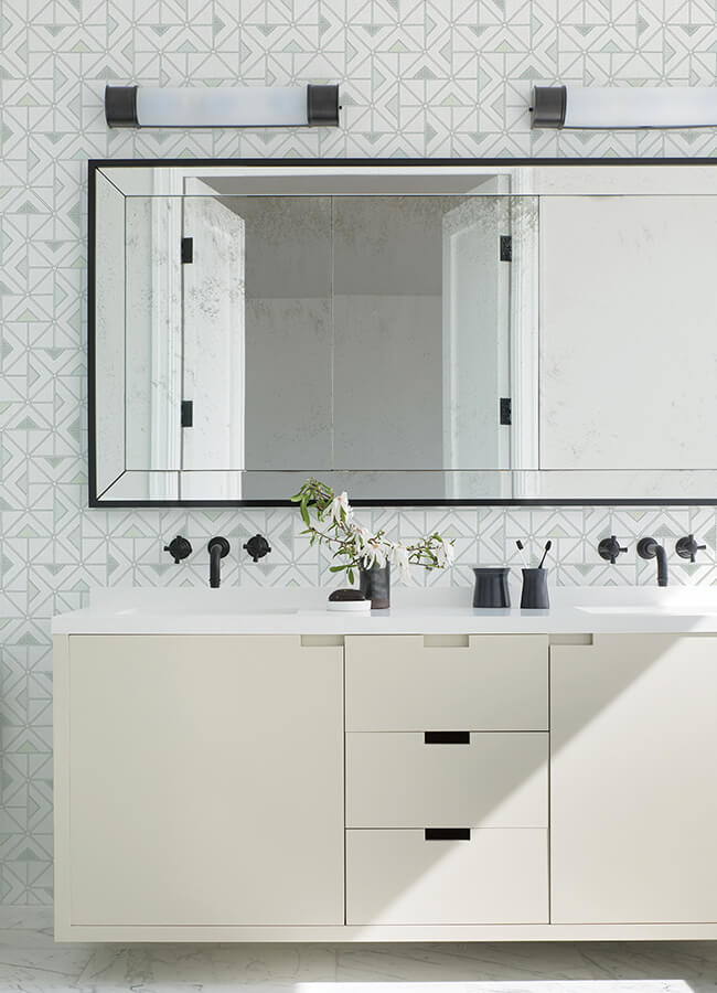 jekyl-green-triangles-wallpaper-york-wallcoverings-4074-26634 - York Wallcoverings Papel pintado