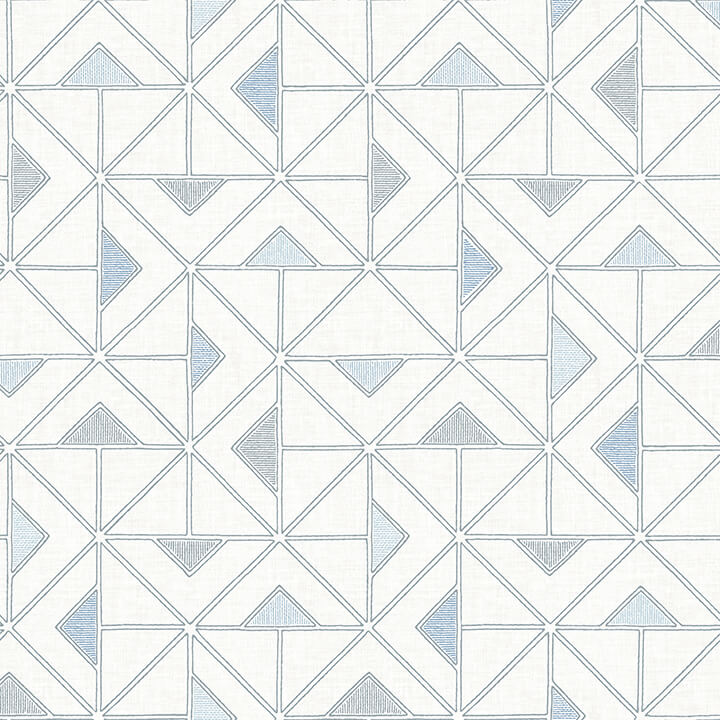 jekyl-blue-triangles-wallpaper-york-wallcoverings-4074-26635 - York Wallcoverings Papel pintado