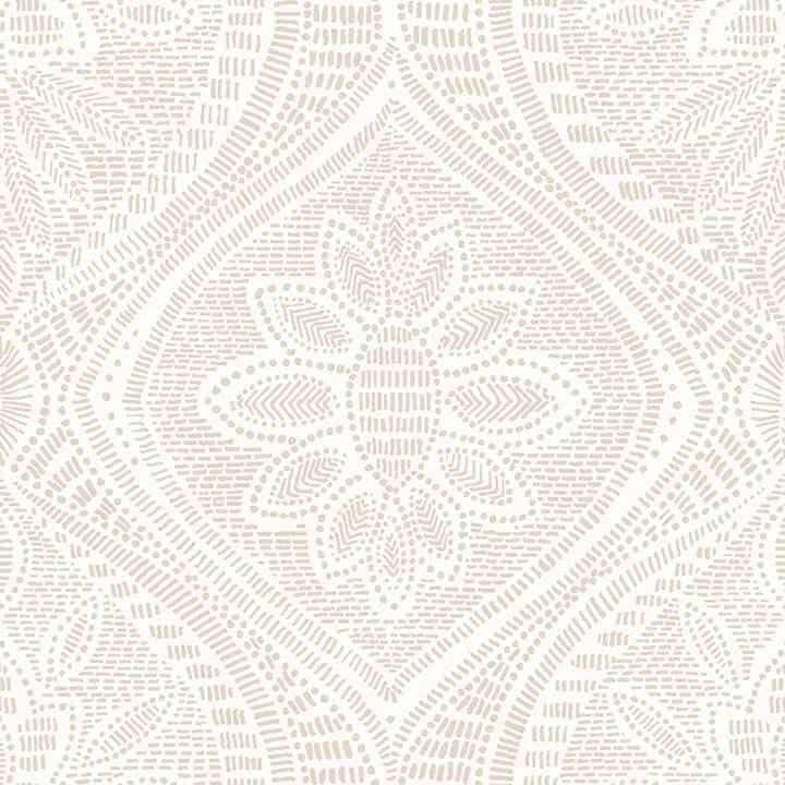 Scout Light Grey Floral Ogee Wallpaper - York Wallcoverings - 4074-26639 - York Wallcoverings Wallpaper