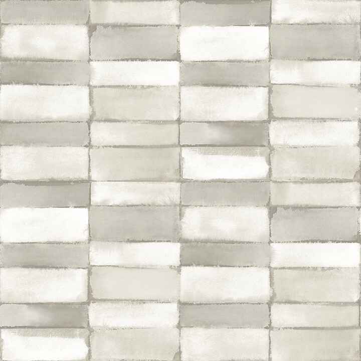 Braden Silver Tile Wallpaper - York Wallcoverings - 4074-26645 - York Wallcoverings Wallpaper