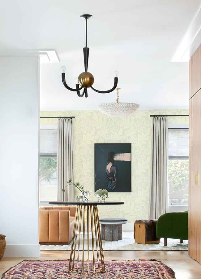 Augusta White Flock Damask Wallpaper - York Wallcoverings - 4074-87376 - York Wallcoverings Wallpaper