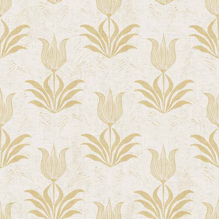 Mustard Parrot Tulip Peel and Stick Wallpaper - York Wallcoverings - JHS5032