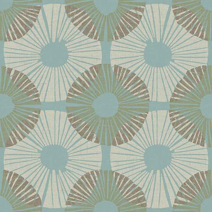 Aqua Chocolate Superbloom Peel and Stick Wallpaper - York Wallcoverings - JHS5036
