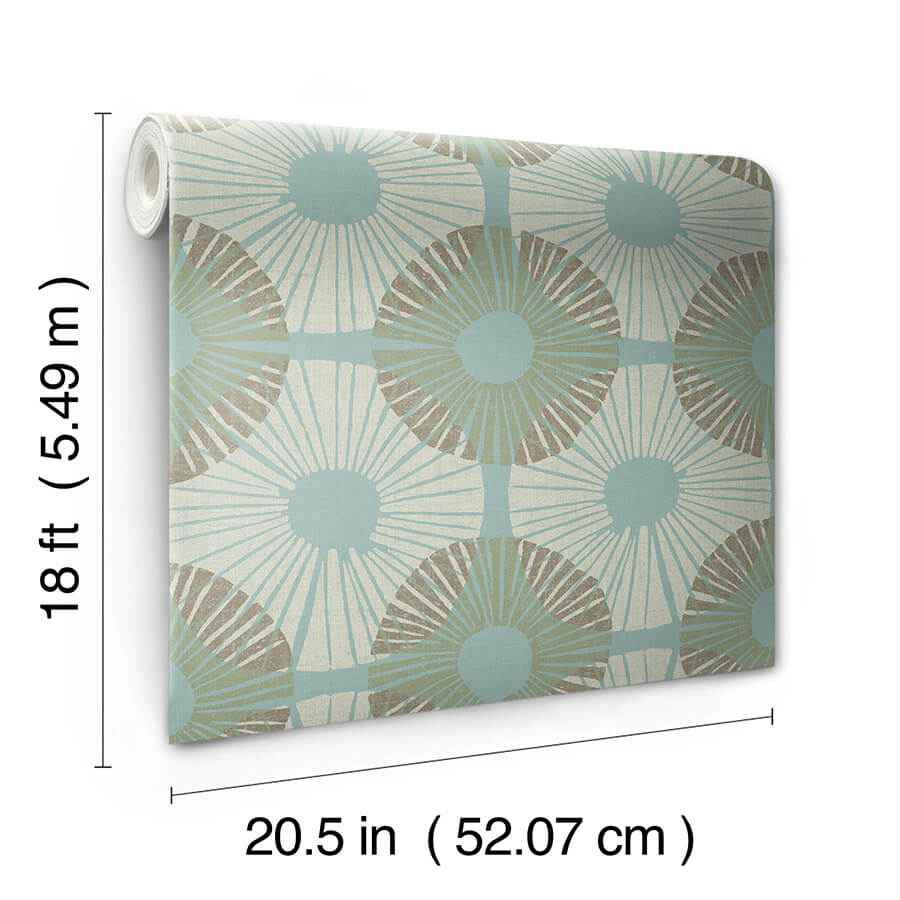 Aqua Chocolate Superbloom Peel and Stick Wallpaper - York Wallcoverings - JHS5036 - York Wallcoverings Wallpaper