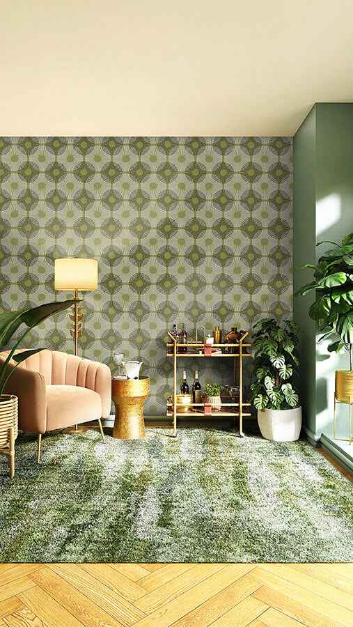 Superbloom Lime Peel & Stick Wallpaper - York Wallcoverings - JHS5037 - York Wallcoverings Wallpaper