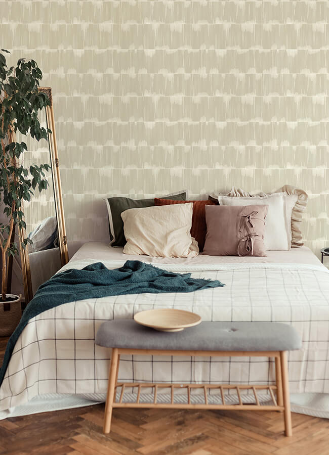 Beige Dallas Peel and Stick Wallpaper - York Wallcoverings - NUS4979 - York Wallcoverings Wallpaper