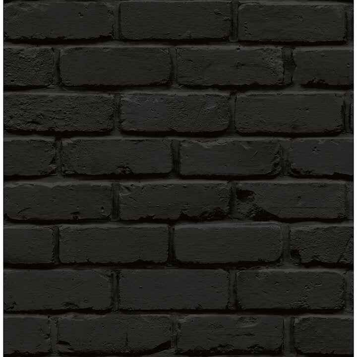 Black Amsterdam Brick Peel and Stick Wallpaper - York Wallcoverings - NUS4842 - York Wallcoverings Wallpaper