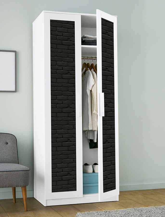 Black Amsterdam Brick Peel and Stick Wallpaper - York Wallcoverings - NUS4842 - York Wallcoverings Wallpaper