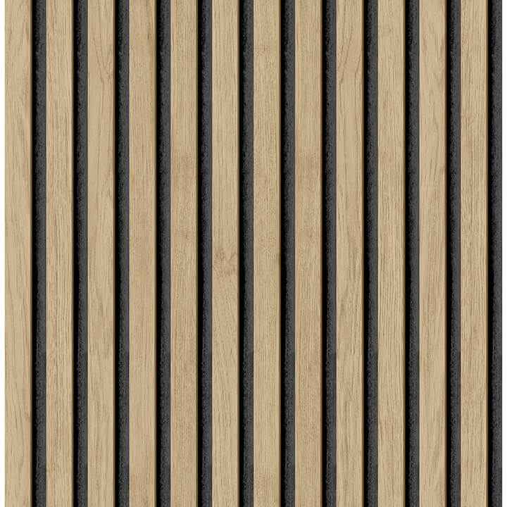 Oak Slat Wood Peel and Stick Wallpaper - York Wallcoverings - NUS4846 - York Wallcoverings Wallpaper