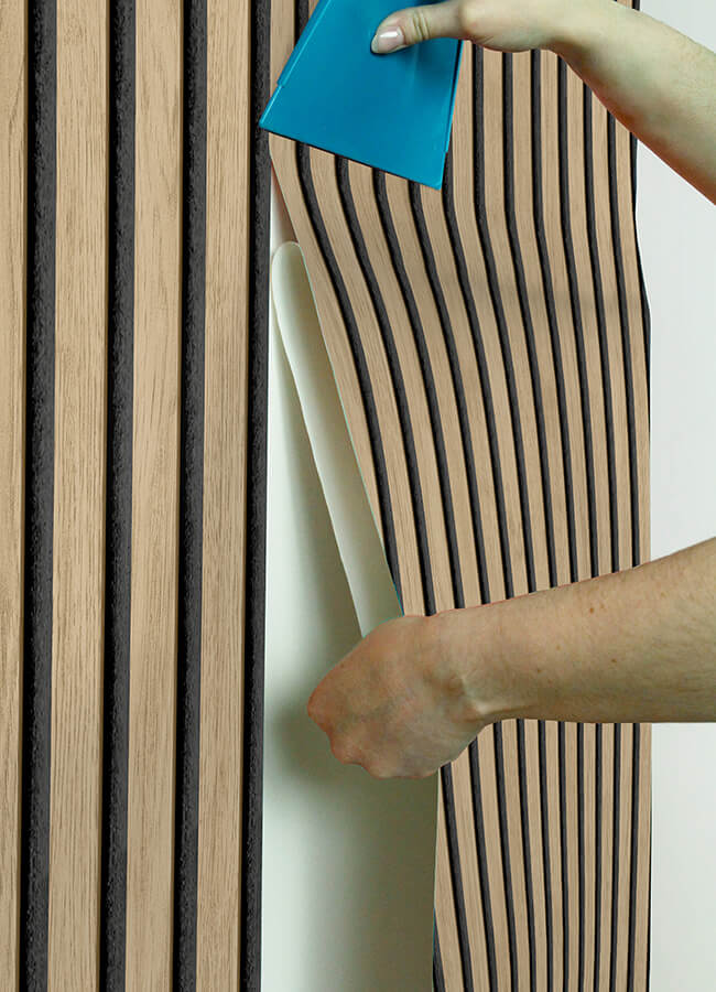 oak-slat-wood-peel-and-stick-wallpaper-york-wallcoverings-nus4846 - York Wallcoverings Wallpaper