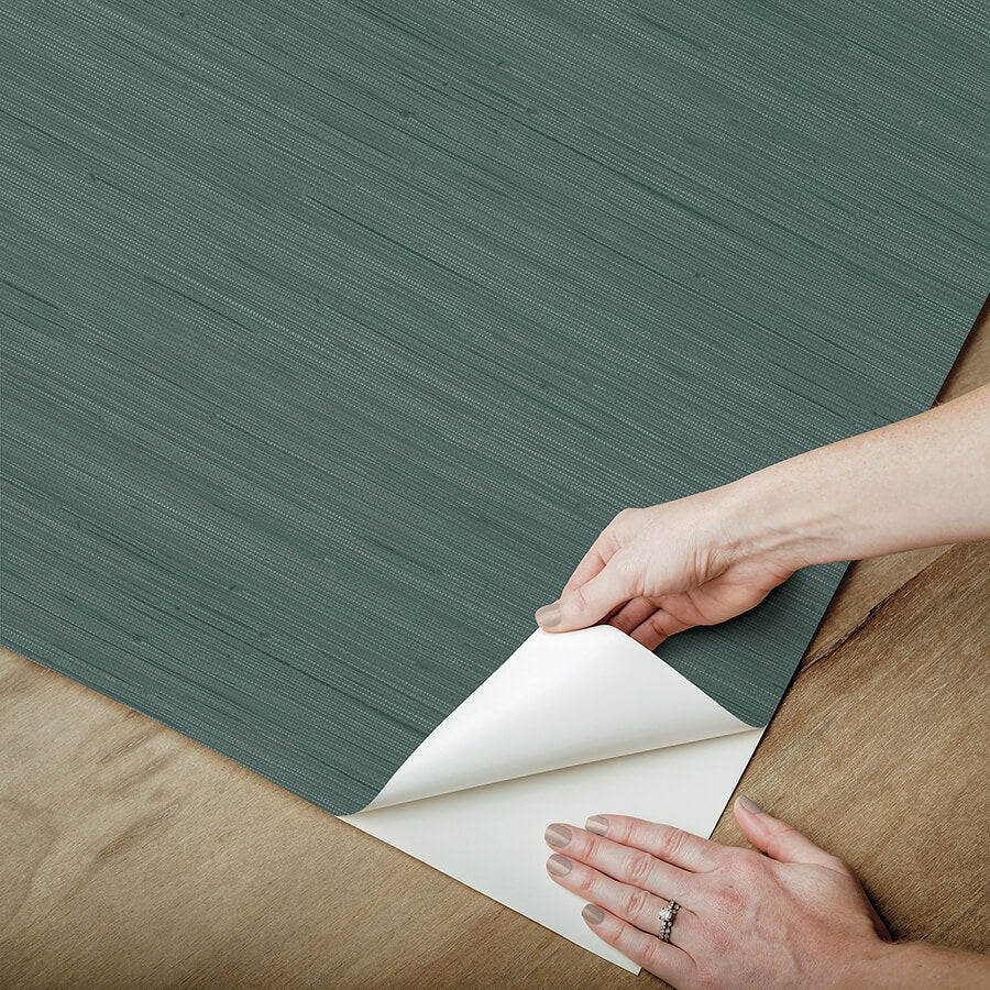 peacock-classic-faux-grasscloth-peel-and-stick-wallpaper-york-wallcoverings-sss6008 - York Wallcoverings Wallpaper