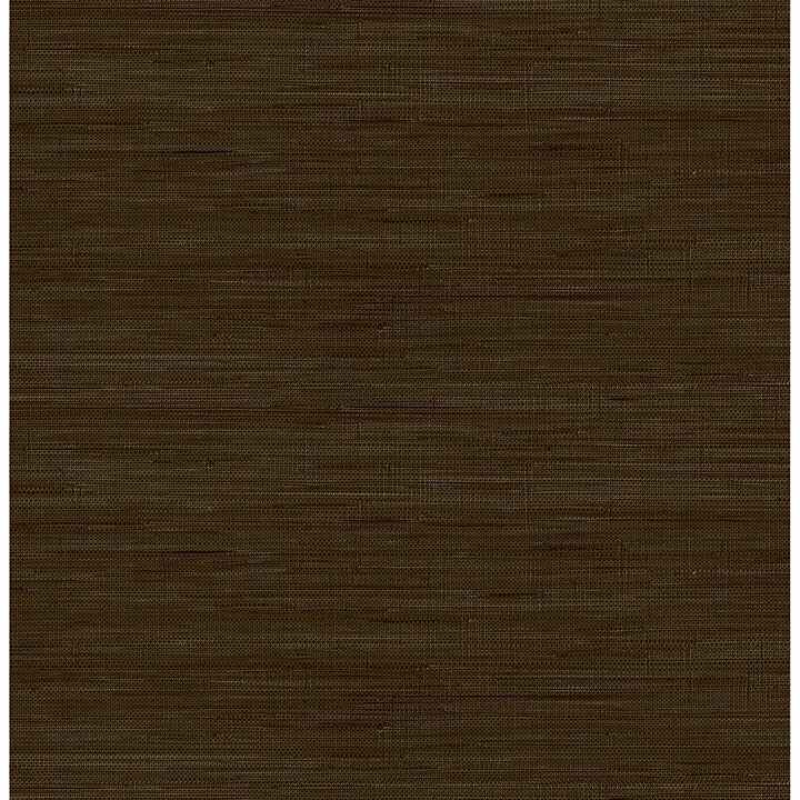Chocolate Classic Faux Grasscloth Peel and Stick Wallpaper - York Wallcoverings - SSS6010