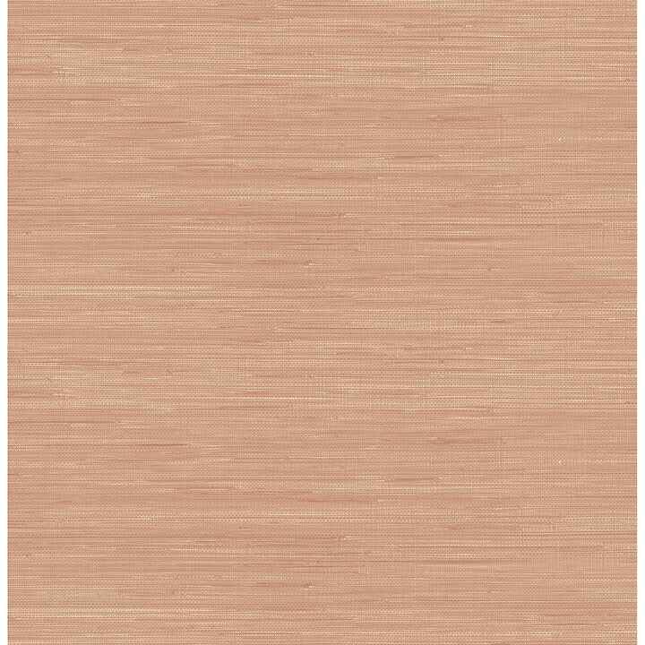 Apricot Classic Faux Grasscloth Peel and Stick Wallpaper - York Wallcoverings - SSS6011