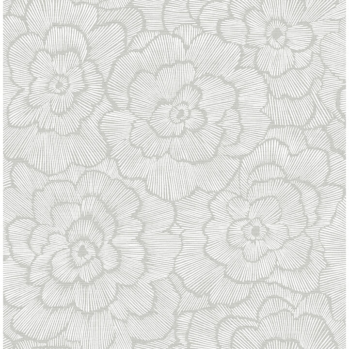 periwinkle-light-grey-textured-floral-wallpaper-york-wallcoverings-4120-26036 - York Wallcoverings Wallpaper