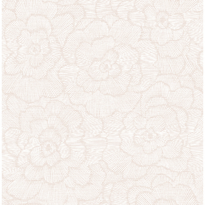 Periwinkle Pink Textured Floral Wallpaper - York Wallcoverings - 4120-26037
