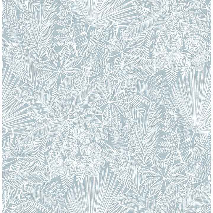 Vita Blue Botanical Wallpaper - York Wallcoverings - 4120-26802