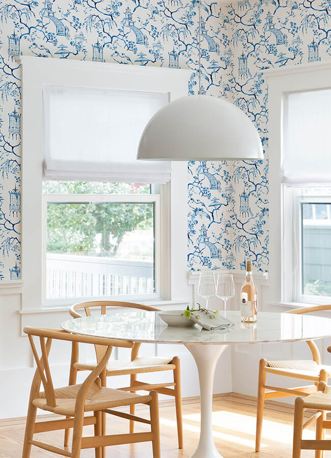 serena-blue-chinoiserie-wallpaper-york-wallcoverings-4120-26810 - York Wallcoverings Wallpaper