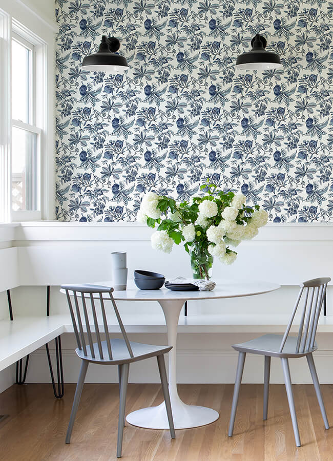 cecilia-blue-fruit-wallpaper-york-wallcoverings-4120-26811 - York Wallcoverings Wallpaper