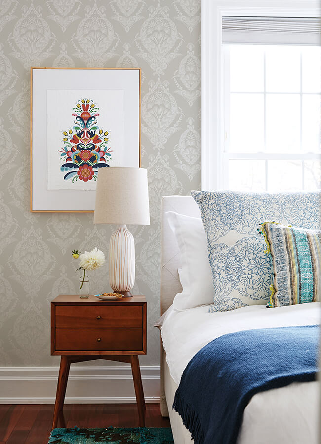 arlie-light-grey-botanical-damask-wallpaper-york-wallcoverings-4120-26818 - York Wallcoverings Wallpaper