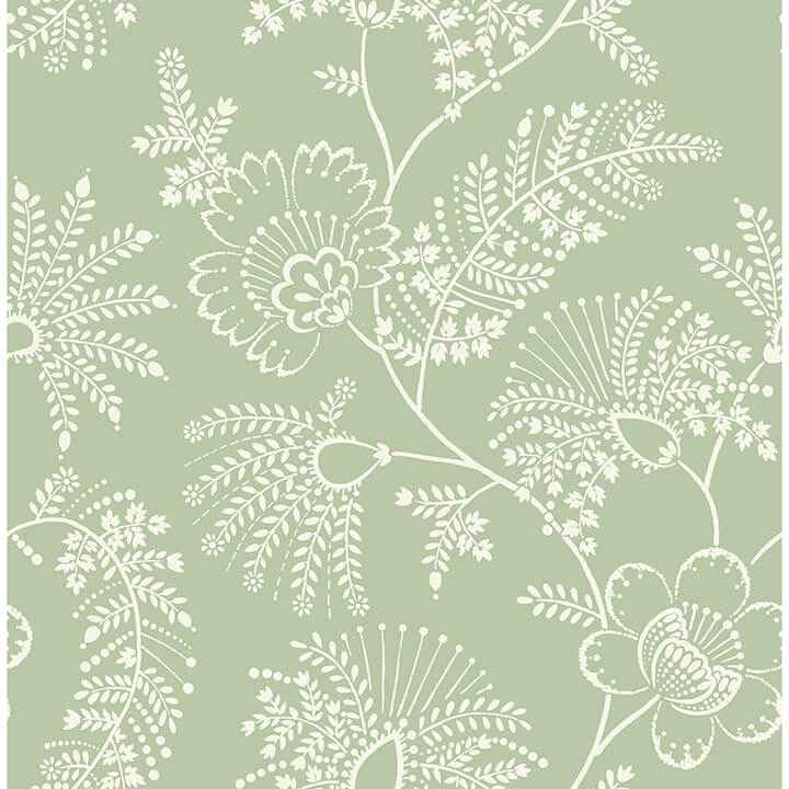Maeve Sage Jacobean Trail Wallpaper - York Wallcoverings - 4120-26823 - York Wallcoverings Wallpaper