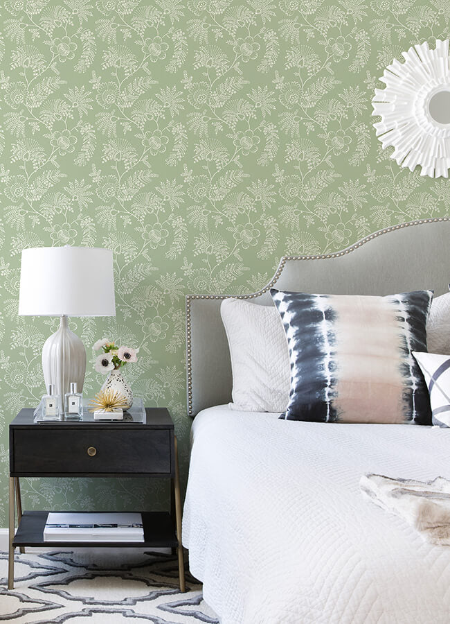 maeve-sage-jacobean-trail-wallpaper-york-wallcoverings-4120-26823 - York Wallcoverings Wallpaper