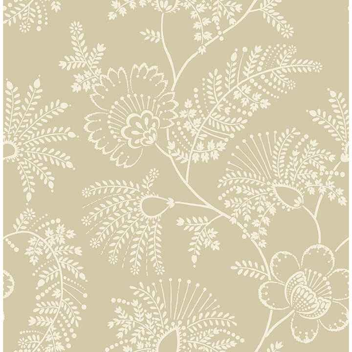 Maeve Butter Jacobean Trail Wallpaper - York Wallcoverings - 4120-26825 - York Wallcoverings Wallpaper