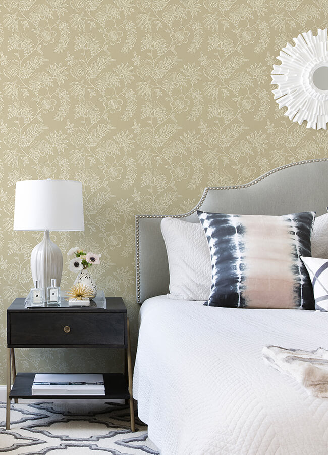 maeve-butter-jacobean-trail-wallpaper-york-wallcoverings-4120-26825 - York Wallcoverings Wallpaper