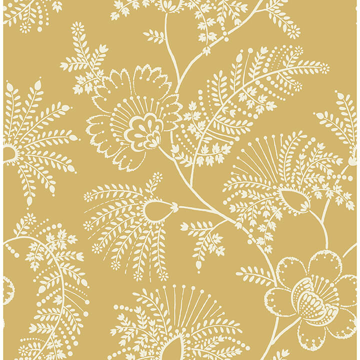maeve-mustard-jacobean-trail-wallpaper-york-wallcoverings-4120-26826 - York Wallcoverings Wallpaper