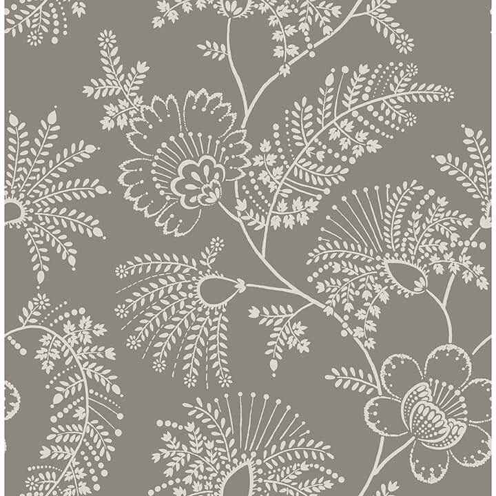 Maeve Grey Jacobean Trail Wallpaper - York Wallcoverings - 4120-26827 - York Wallcoverings Wallpaper