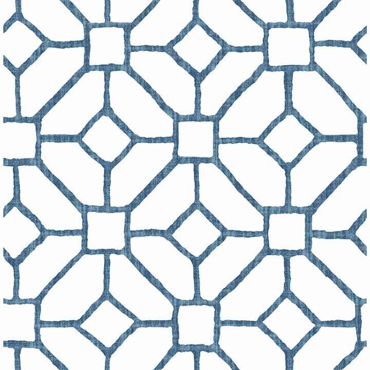 Addis Blue Trellis Wallpaper - York Wallcoverings - 4120-26828 - York Wallcoverings Wallpaper